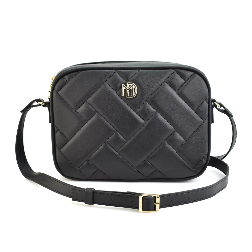Bolsa Modare Estruturada Napa Preto Feminina Transversal