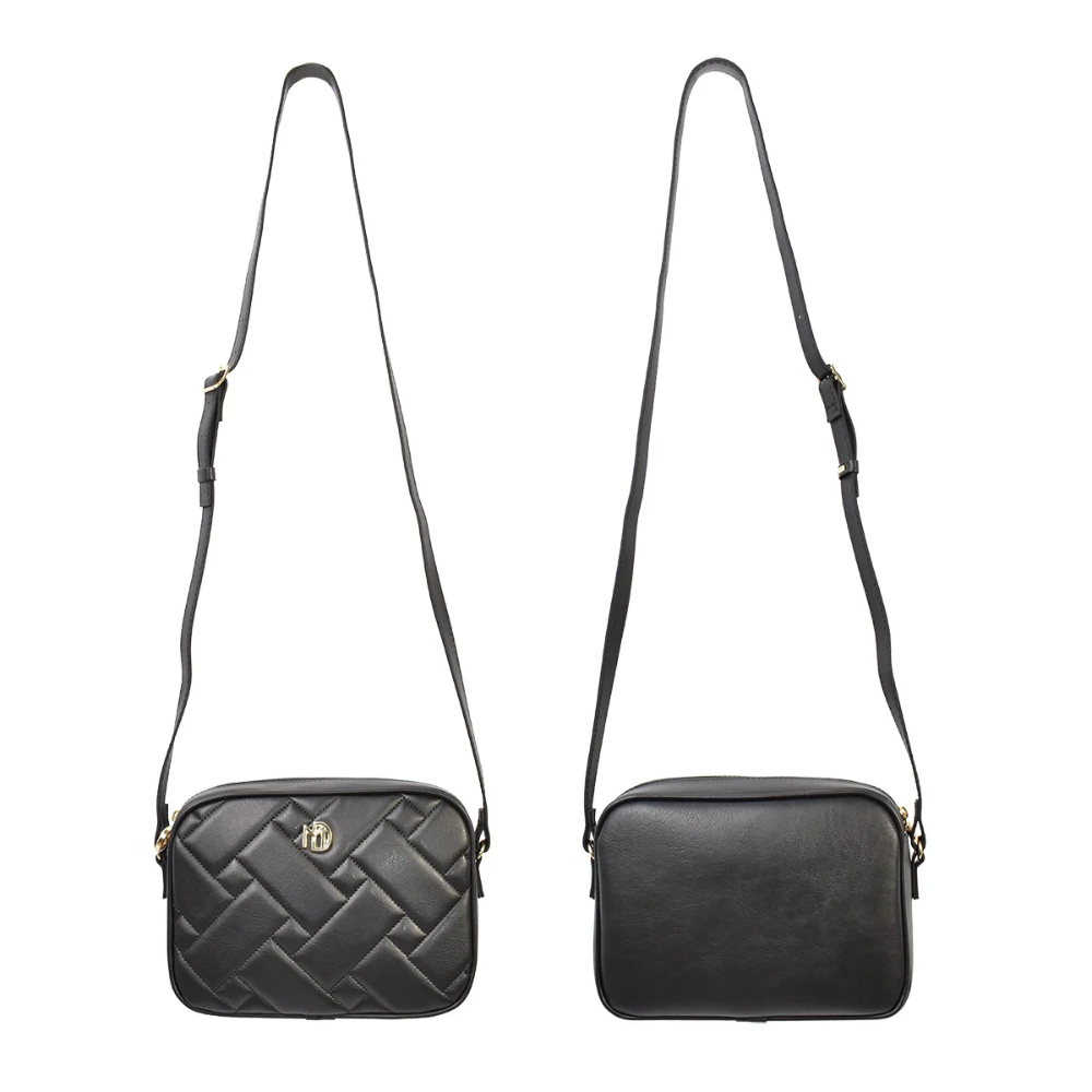Bolsa Modare Estruturada Napa Preto Feminina Transversal Preto 2
