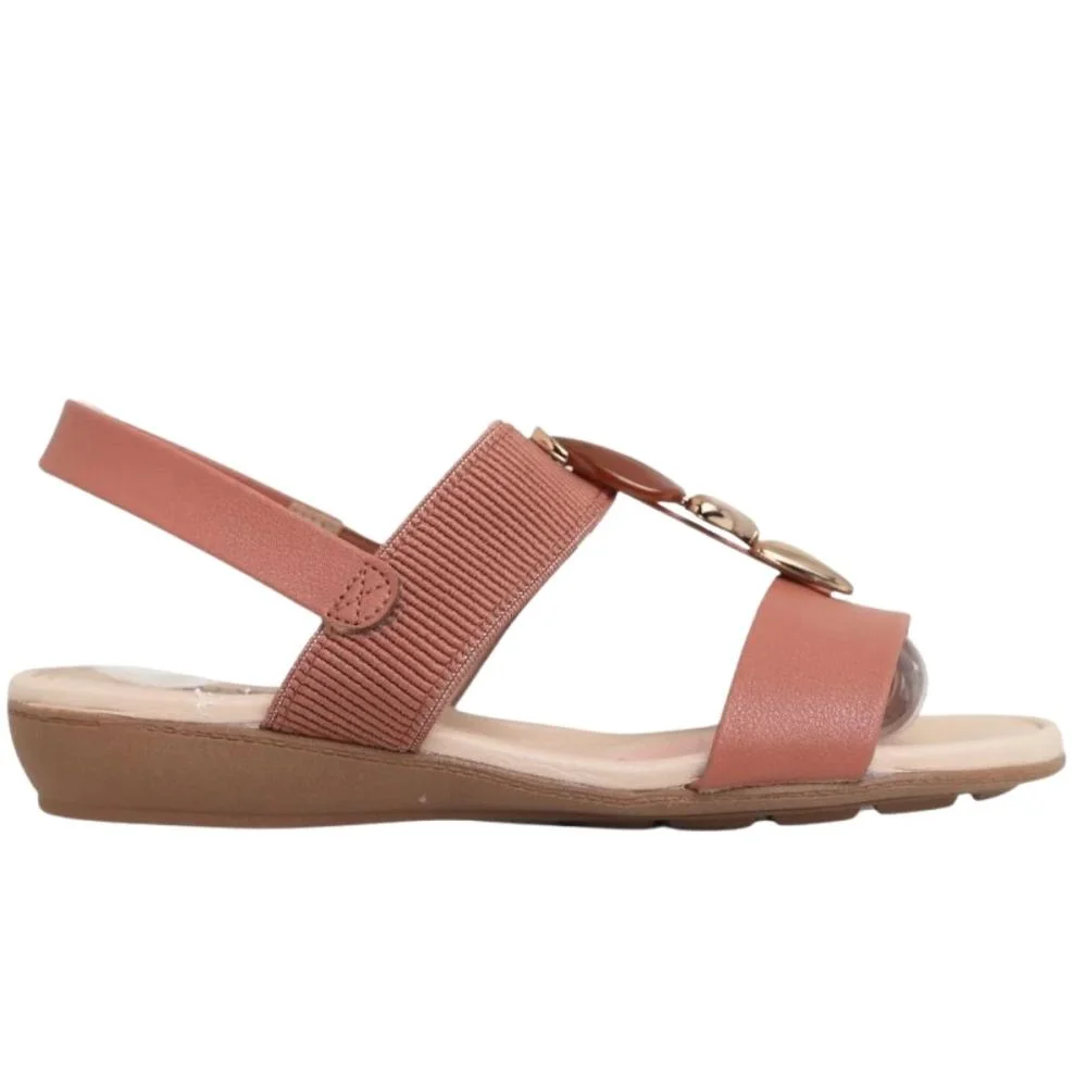 Modare Sandalia Elastico Natural Feminino Anatomica  Marrom 2