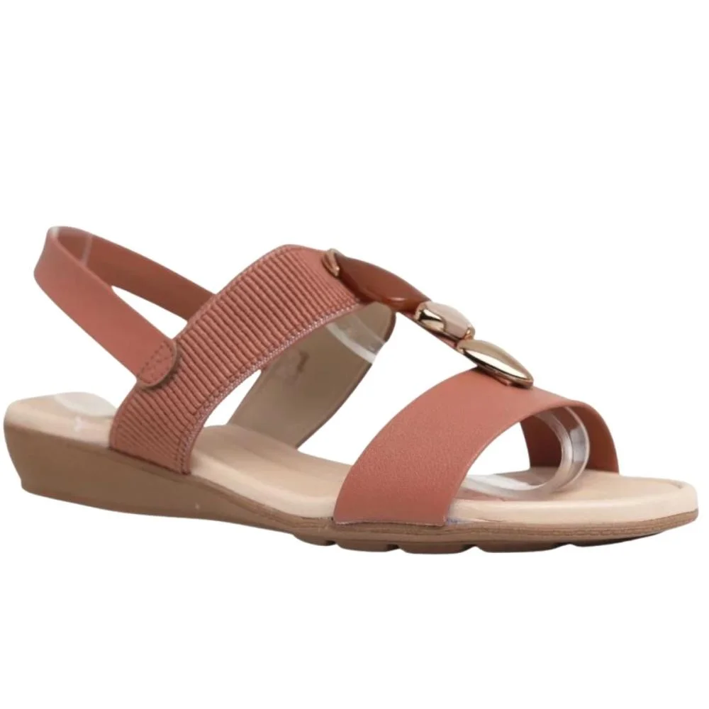 Modare Sandalia Elastico Natural Feminino Anatomica  Marrom 4