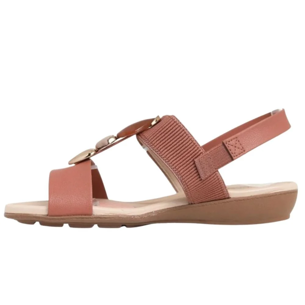 Modare Sandalia Elastico Natural Feminino Anatomica  Marrom 5