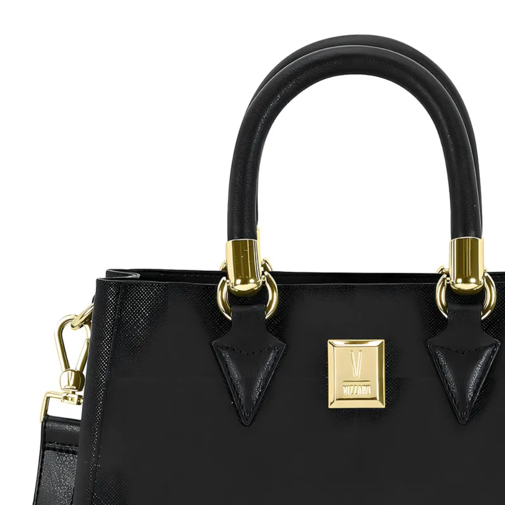 Bolsa Vizzano Napa Calf Preta Transversal Feminina Preto 4