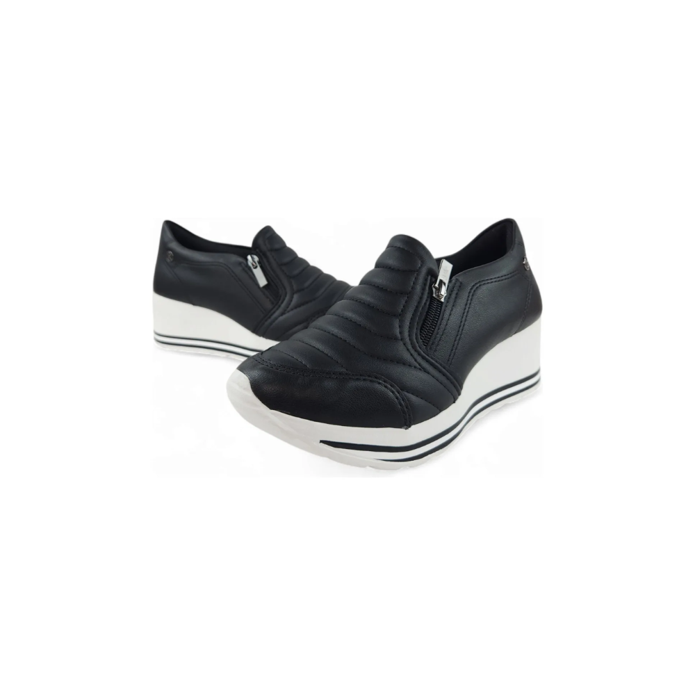  Tenis Kolosh Preto Feminino Ultraleve Versatil Preto 2