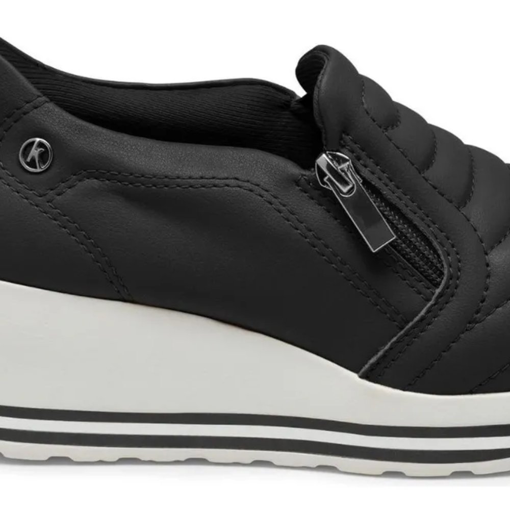  Tenis Kolosh Preto Feminino Ultraleve Versatil Preto 5