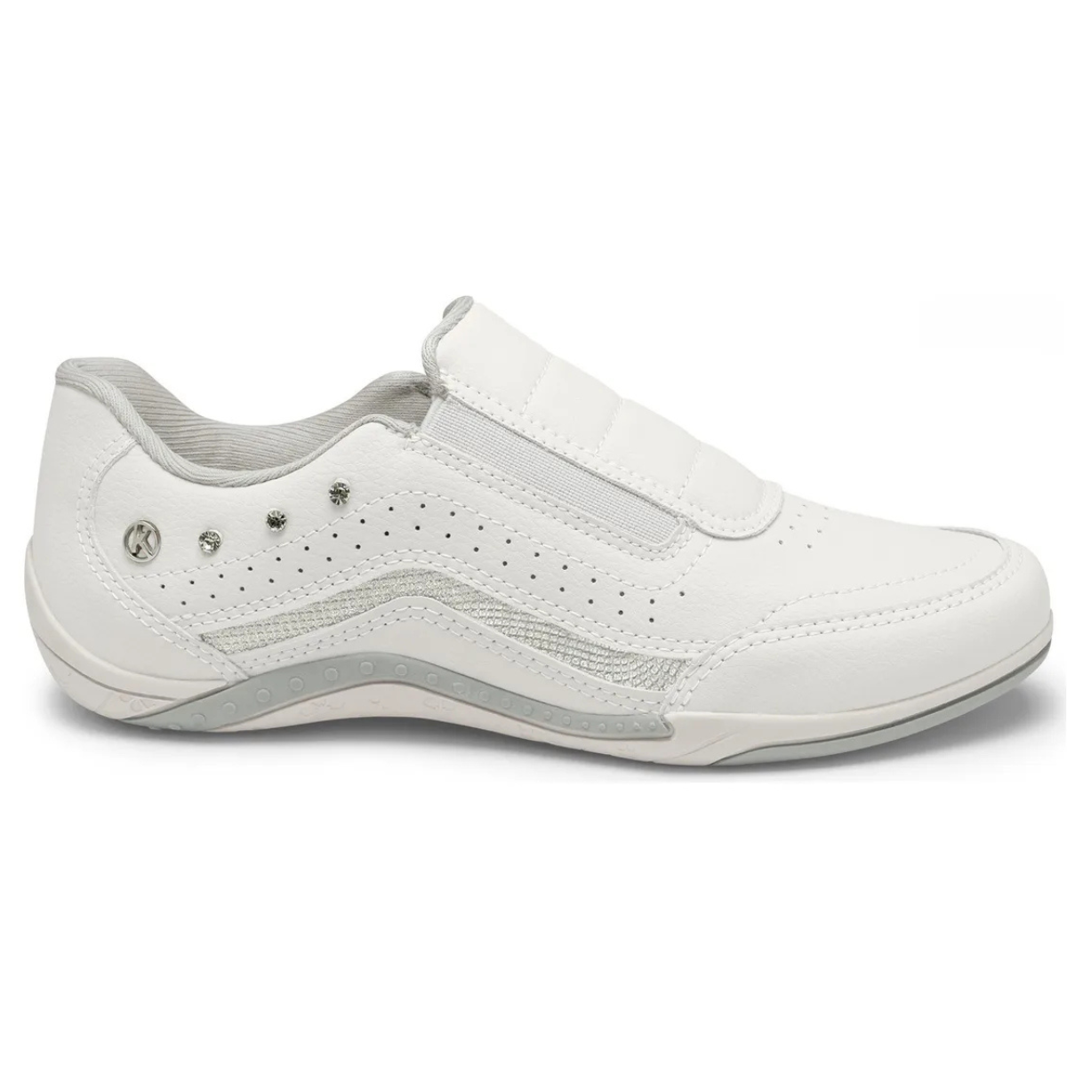 Tenis Kolosh Feminino Slip on Branco Antiderrapante Casual