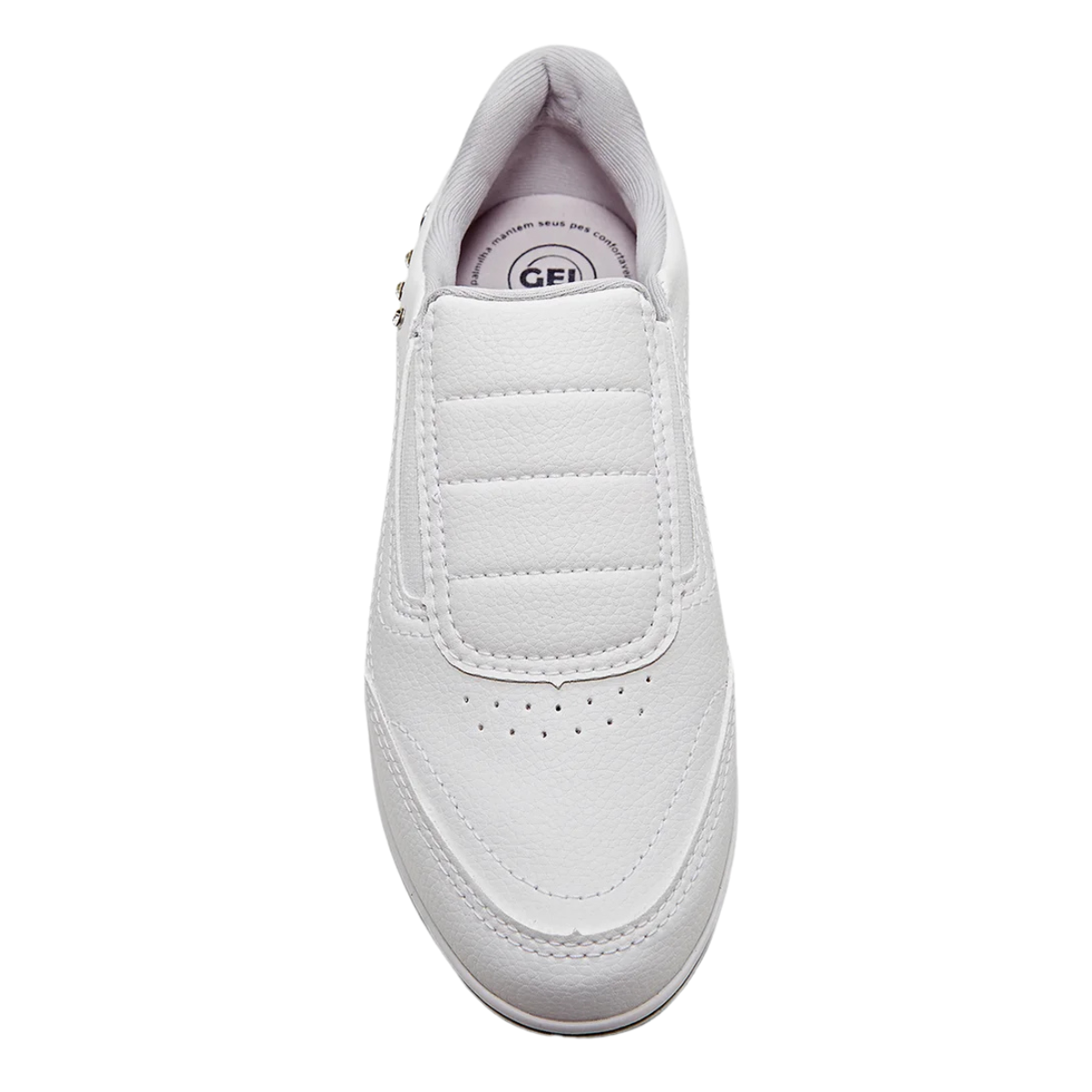 Tenis Kolosh Feminino Slip on Branco Antiderrapante Casual Branco 3