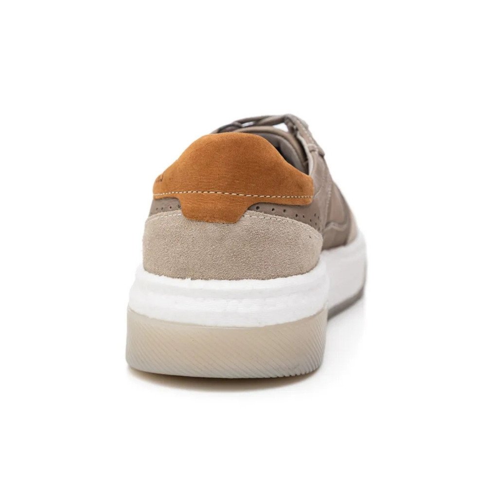 Sapatenis Democrata Casual Denim Beat Pulse Off White Cinza 5