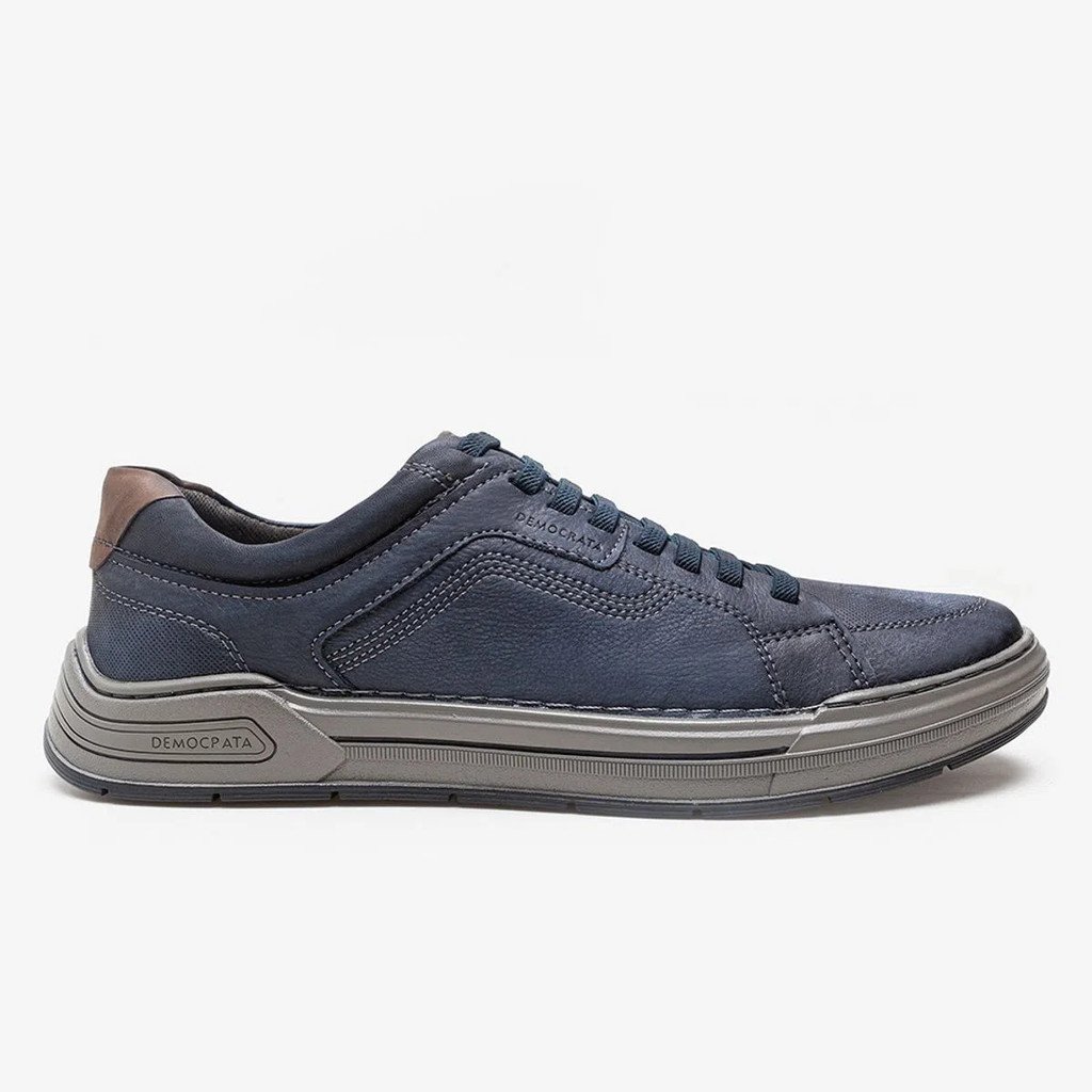 Sapatenis Democrata Denim Volp Azul Navy Elastico Casual