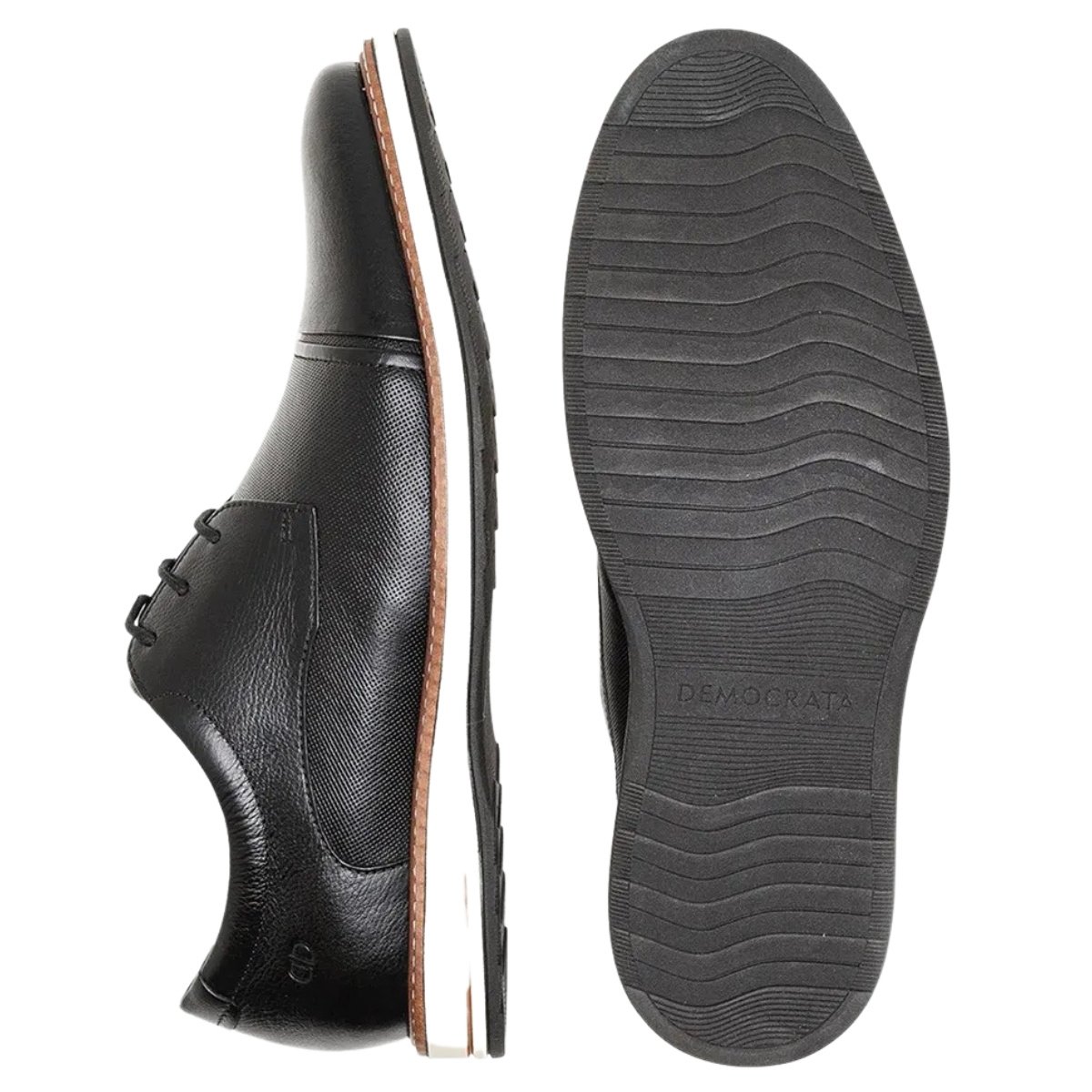 Sapato Masculino Democrata Oliver Anatomico Antiderrapante Preto 3