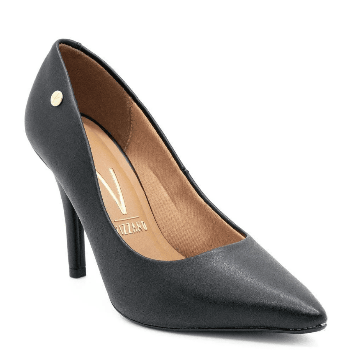 Scarpin Vizzano Feminino Pelica Preto Estilo Moderno Casual