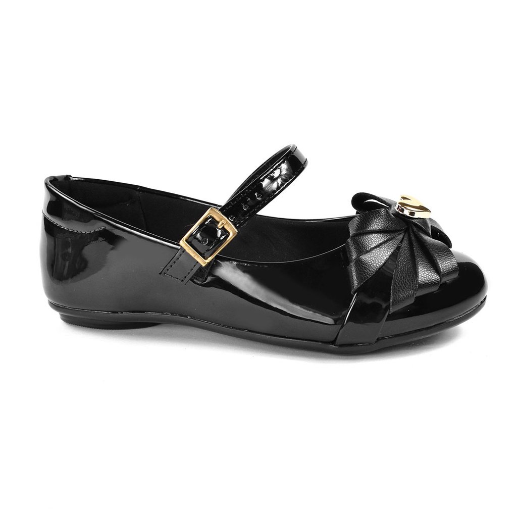 Sapatilha Molekinha Infantil Preto Laco Casual