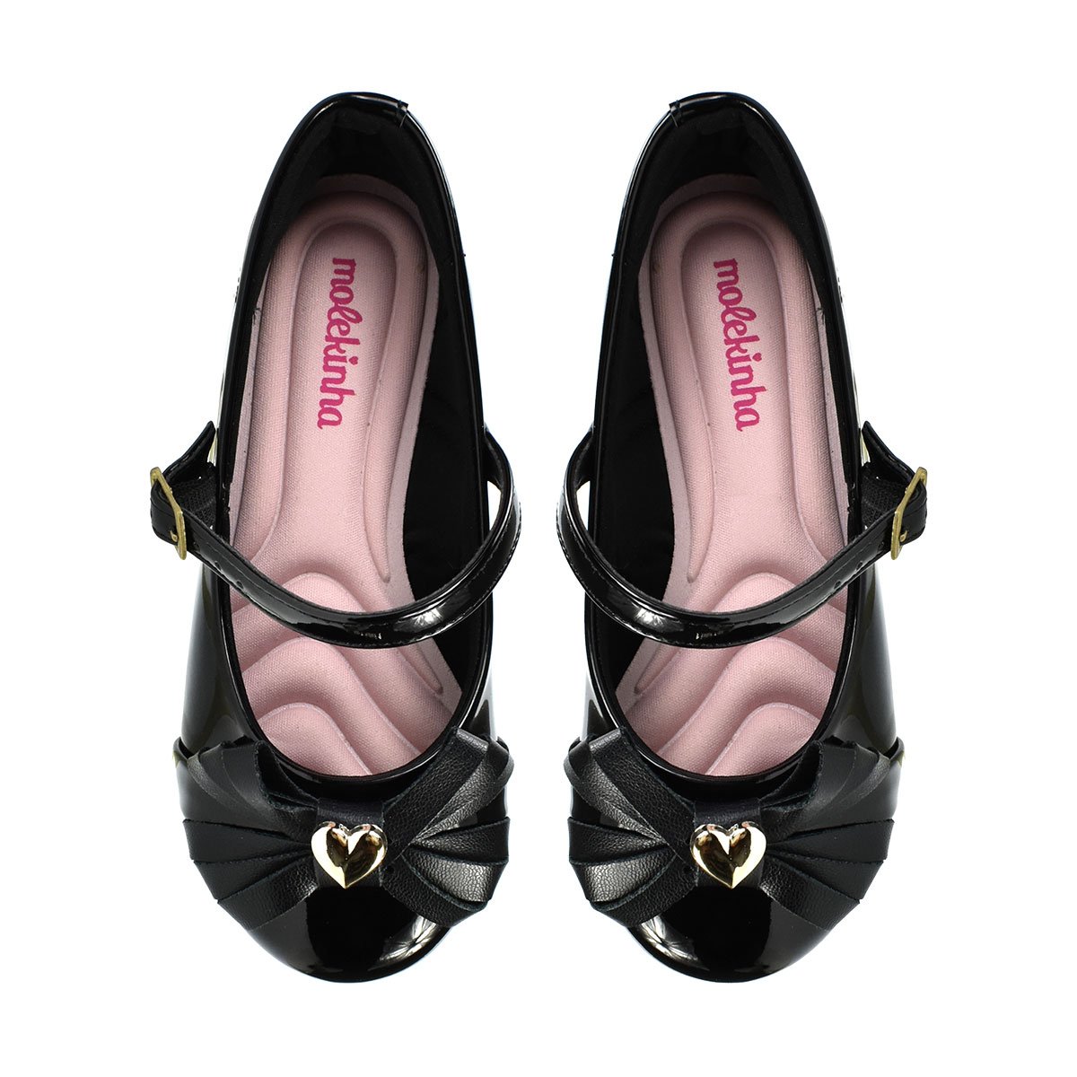 Sapatilha Molekinha Infantil Preto Laco Casual Preto 4