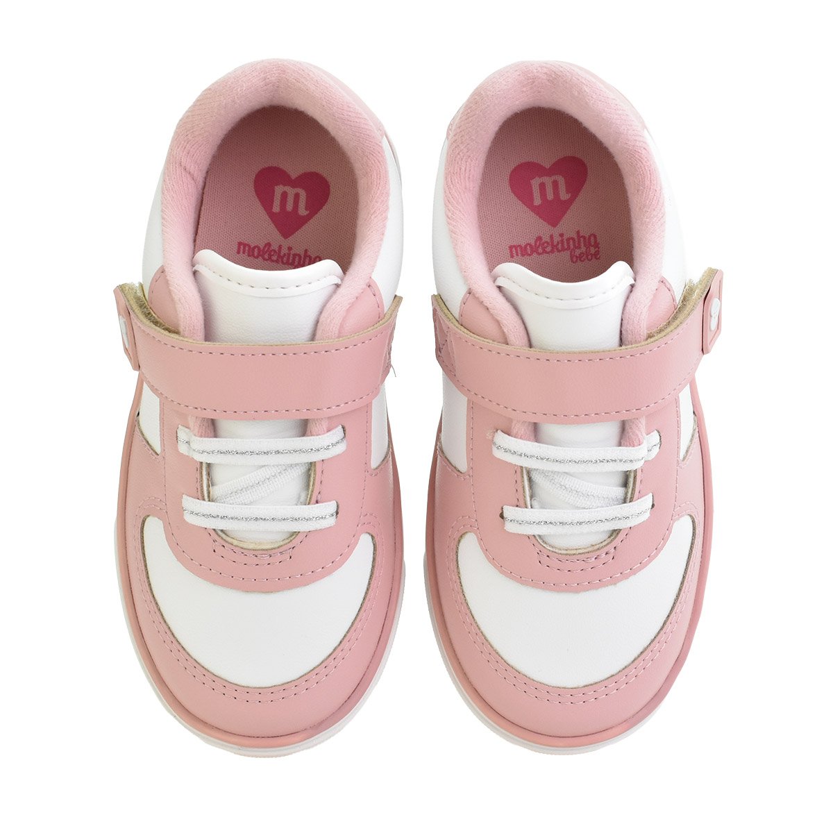 Tenis Molekinha Meninas Napa Rosa Antiderrapante Rosa 3