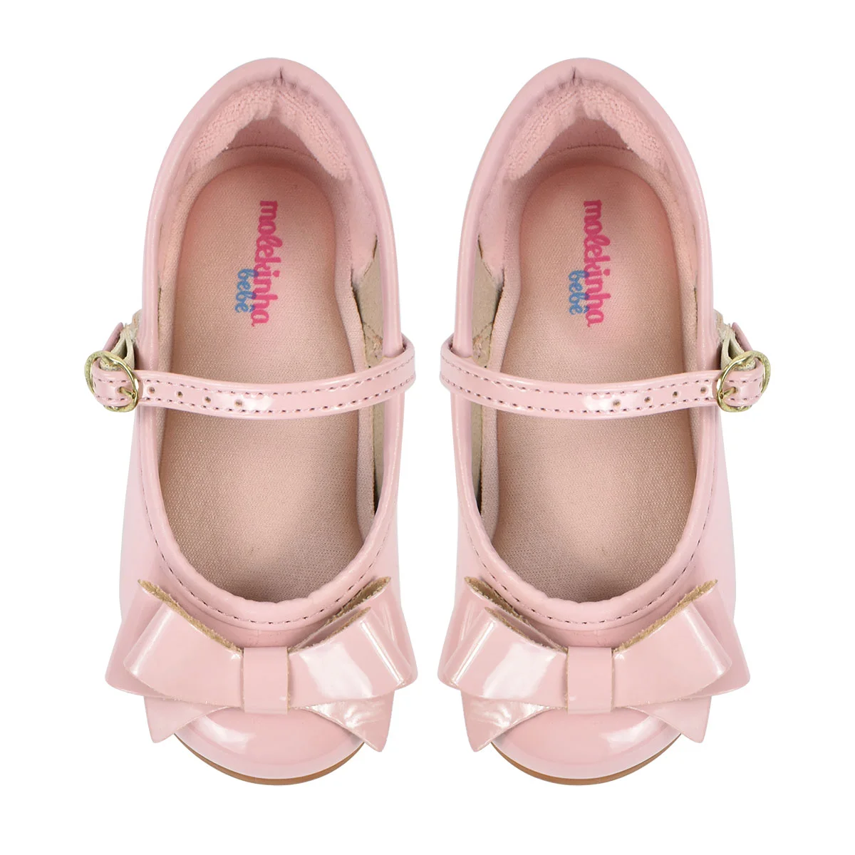 Sapatilha Molekinha Brilho Laco Infantil Rosa Rosa 3