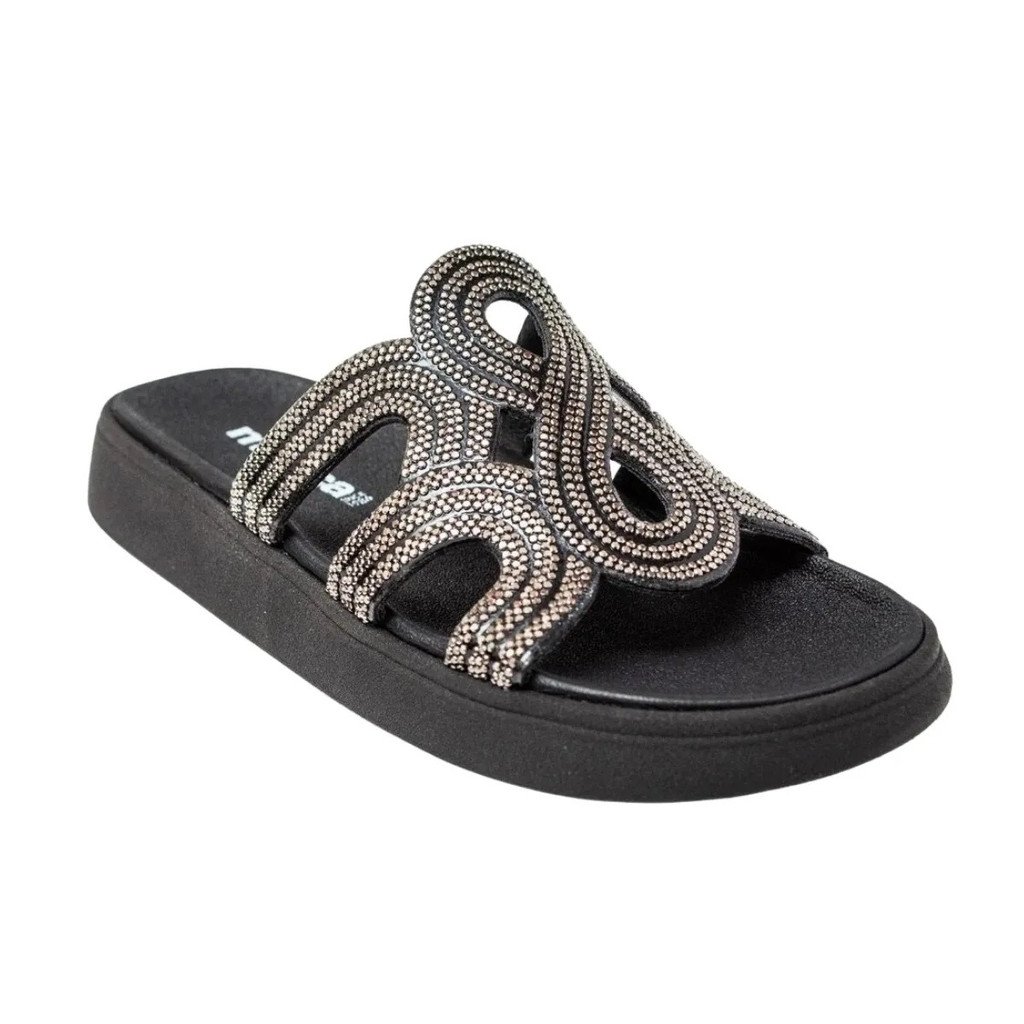 Tamanco Moleca Casual Feminino Tira Brilhante Preto 5469134