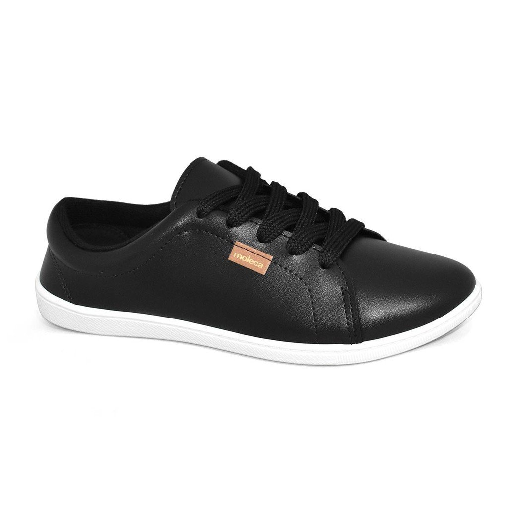 Tenis Feminino Moleca Napa Casual Costurado Preto 5605463