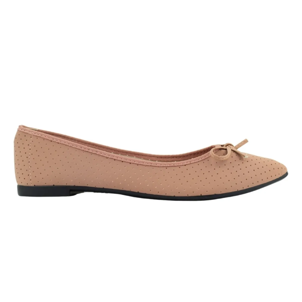 Sapatilha Moleca Nude Bico Fino Laco Elegancia Diaria Bege 3