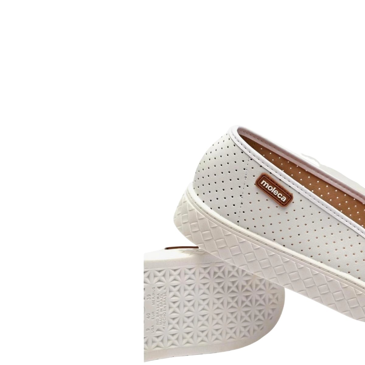 Tenis Moleca Slip On Napa Branco Versatil  Antiderrapante  Branco 5