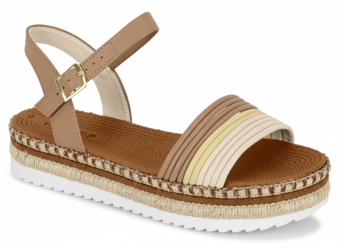 Moleca Rasteira Napa Turim Nude Amarelo Creme: Leveza e Charme