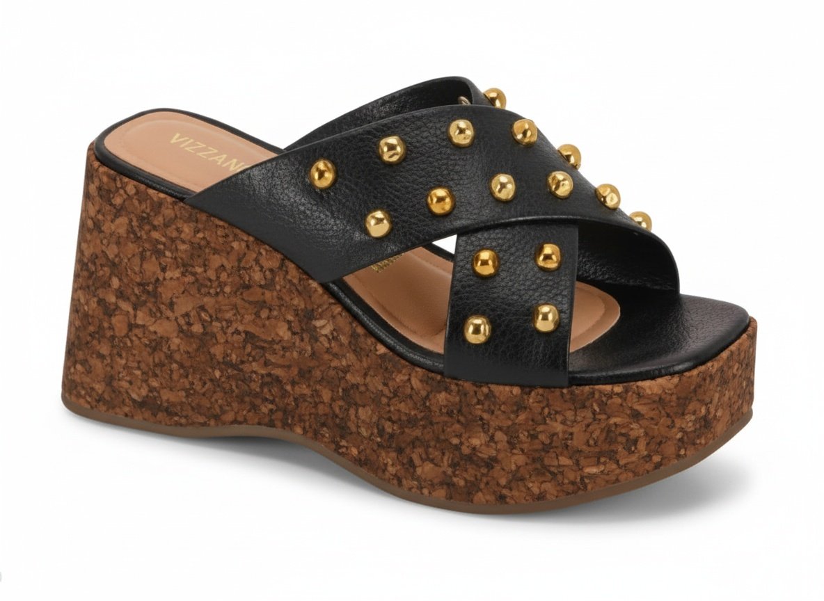 Vizzano Tamanco Napa Preto Salto Bloco Estabilidade Chic