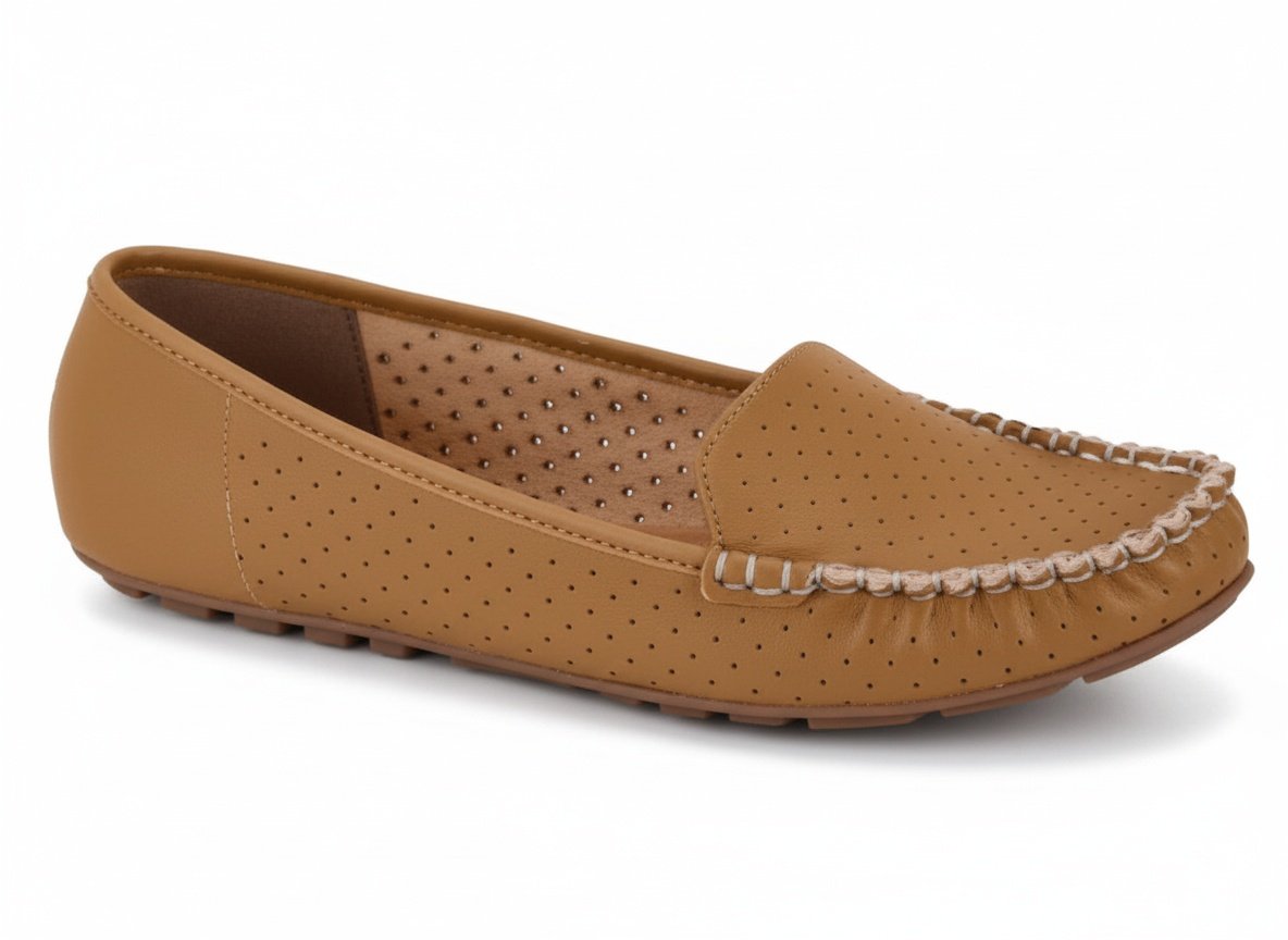 Vizzano Mocassim Camurca Nude Design Atemporal