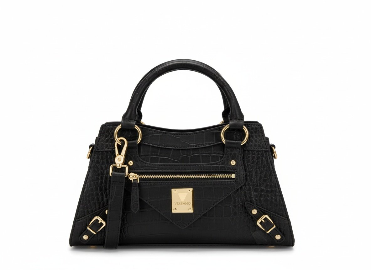 VIZZANO Bolsa Napa Soft Preto Elegancia Versatil