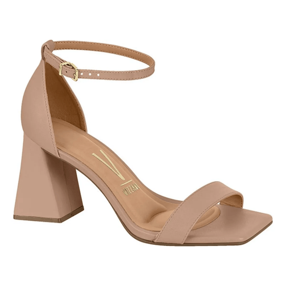 Vizzano Sandalia Nude Feminina Fecho Ajustavel Estilo Casual