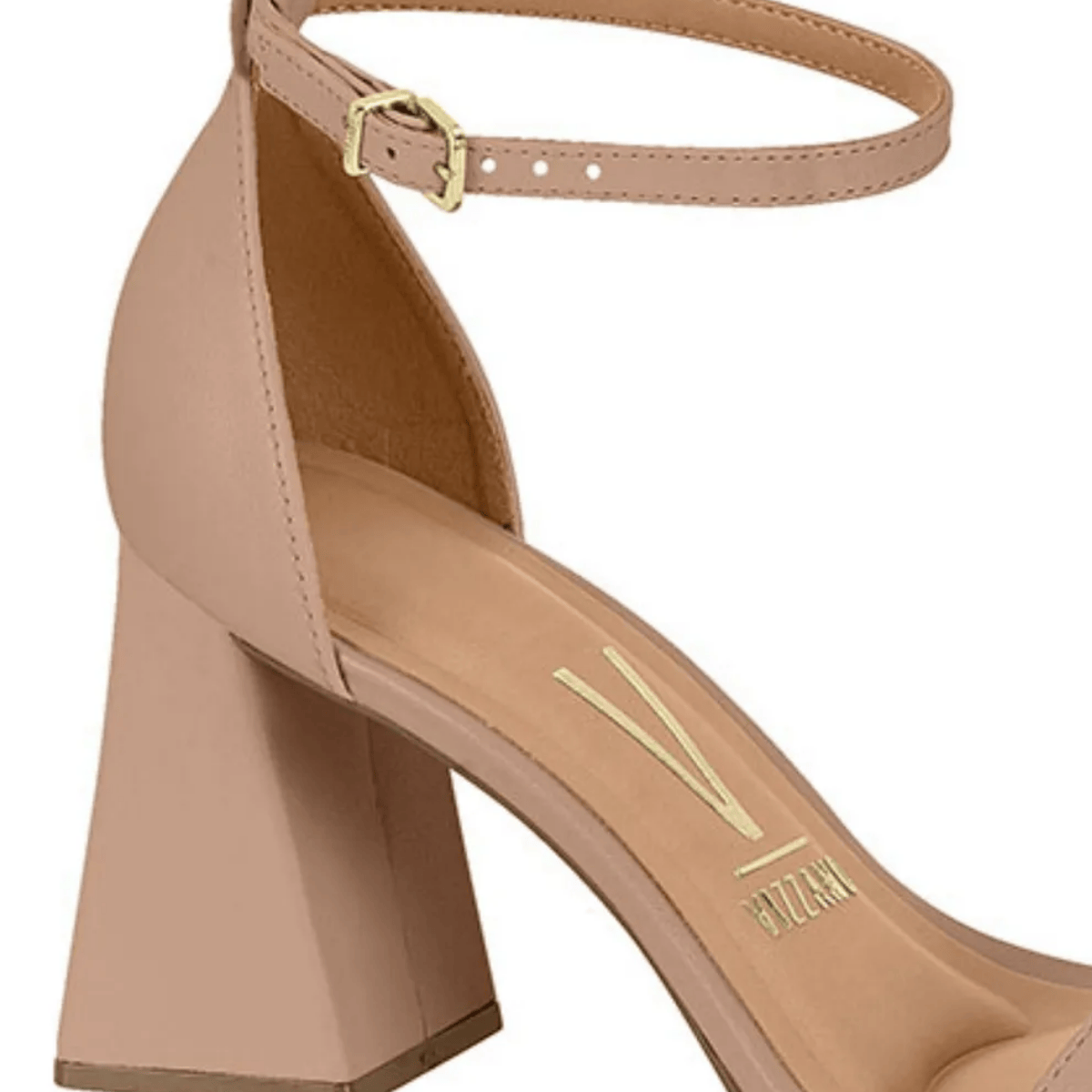 Vizzano Sandalia Nude Feminina Fecho Ajustavel Estilo Casual Bege 5