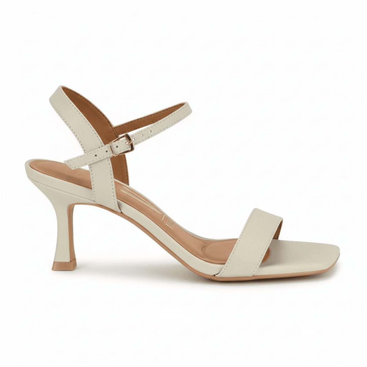 Sandalia Vizzano Salto Fino Branco Off Feminino Casual Branco 5