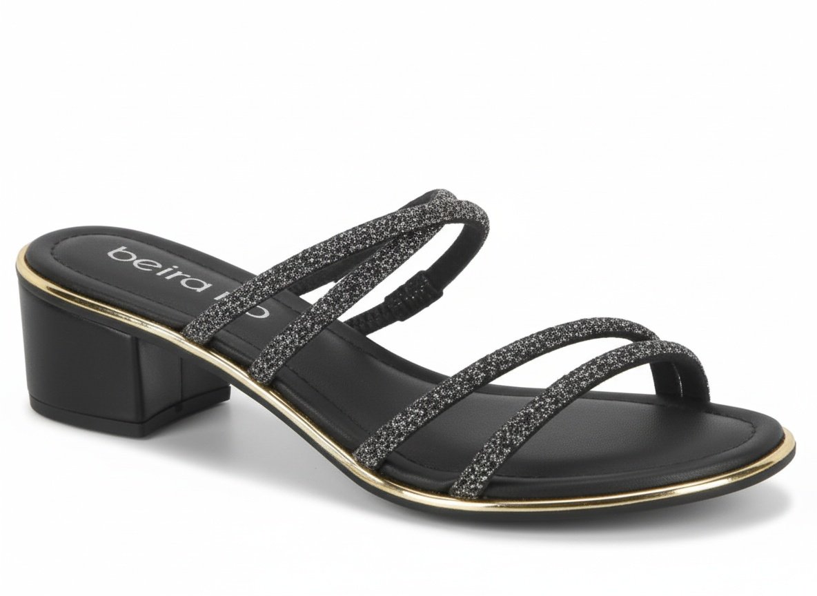 Beira Rio Tamanco Grafite Preto Marinho Elegancia