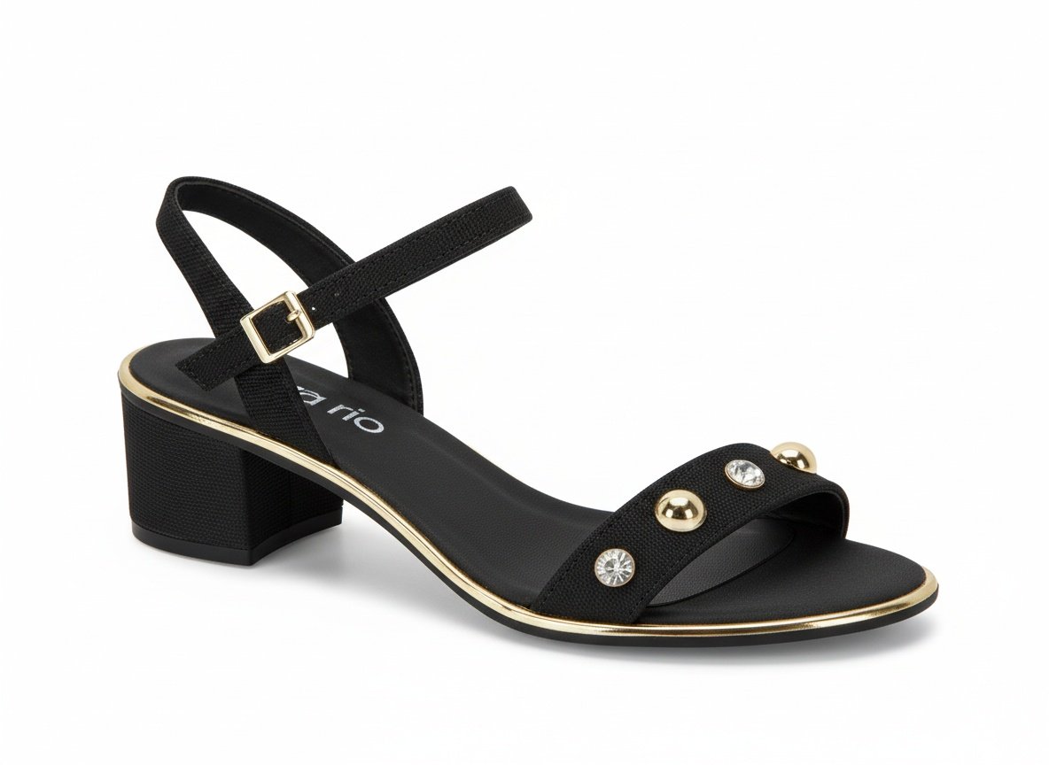 Beira Rio Sandalia Napa Turim Preto Elegancia