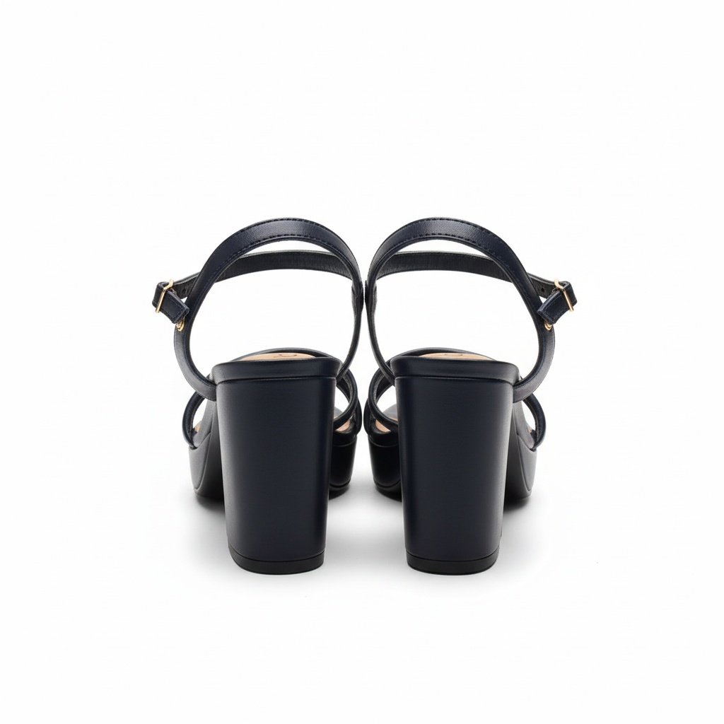 Beira Rio Sandalia Napa Turin Preta Feminina Salto Alto  Preto 3