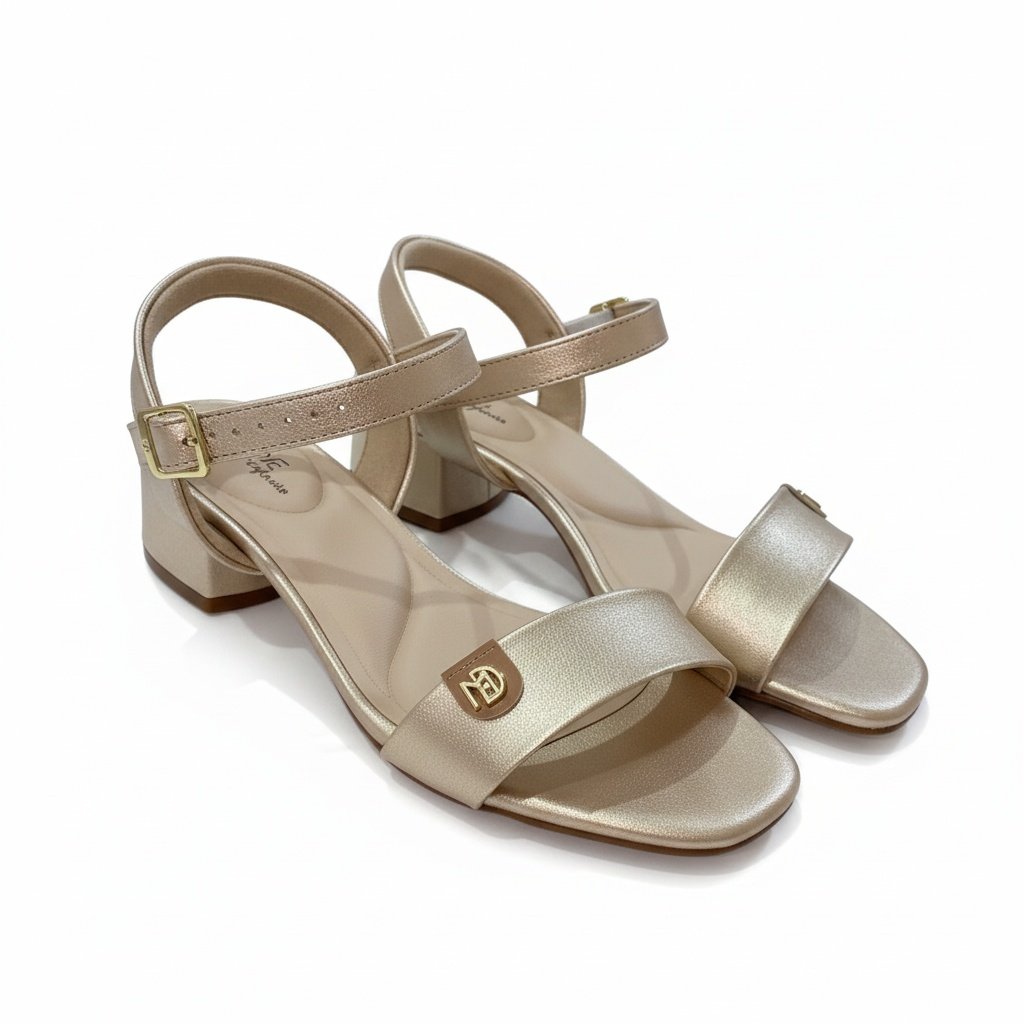 Sandalia Modare Feminina Dourado Camel Conforto Anatomico  Dourado 5