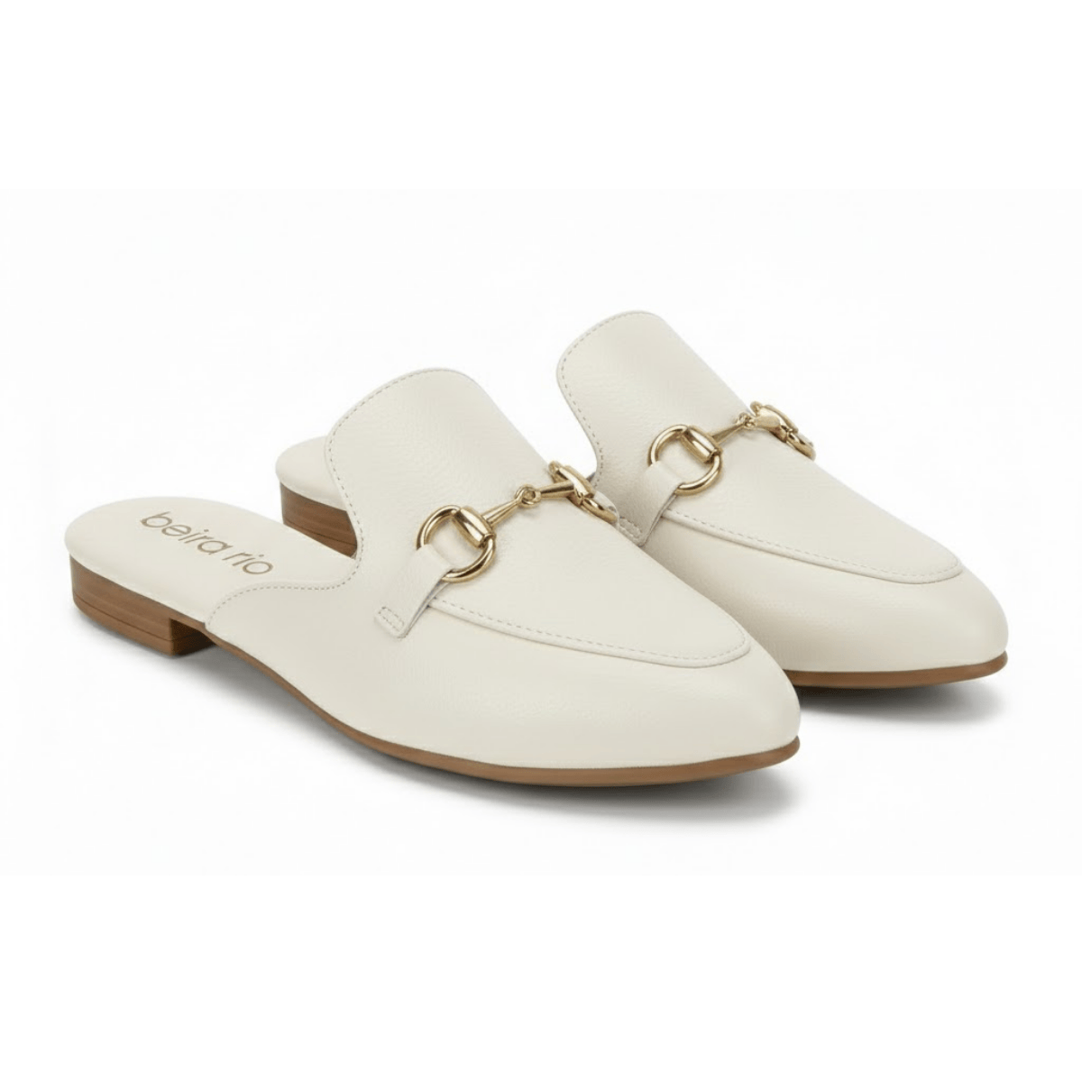 Mule Beira Rio Feminino Branco Off Social Confortavel  Branco 4
