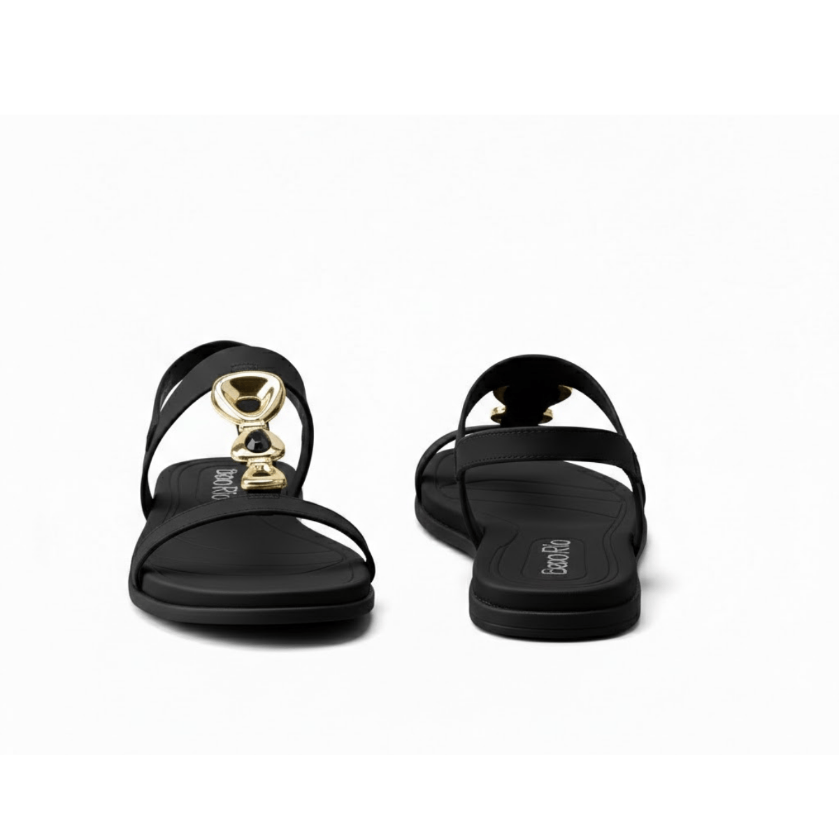 Rasteira Beira Rio Feminina Preta Design Minimalista Casual Preto 5