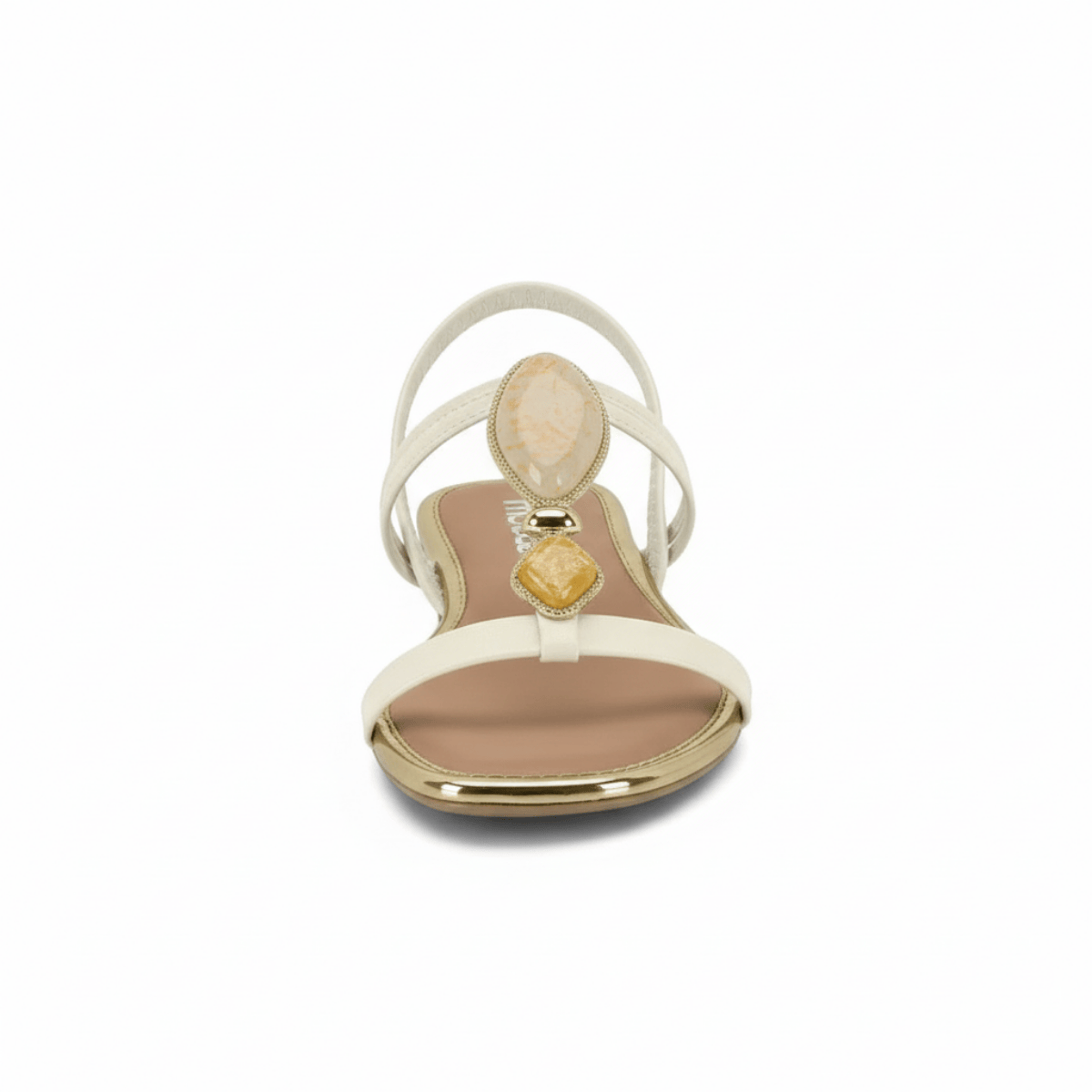 Sandalia Moleca Elastico Branco Off Feminina Ortopedica Branco 4