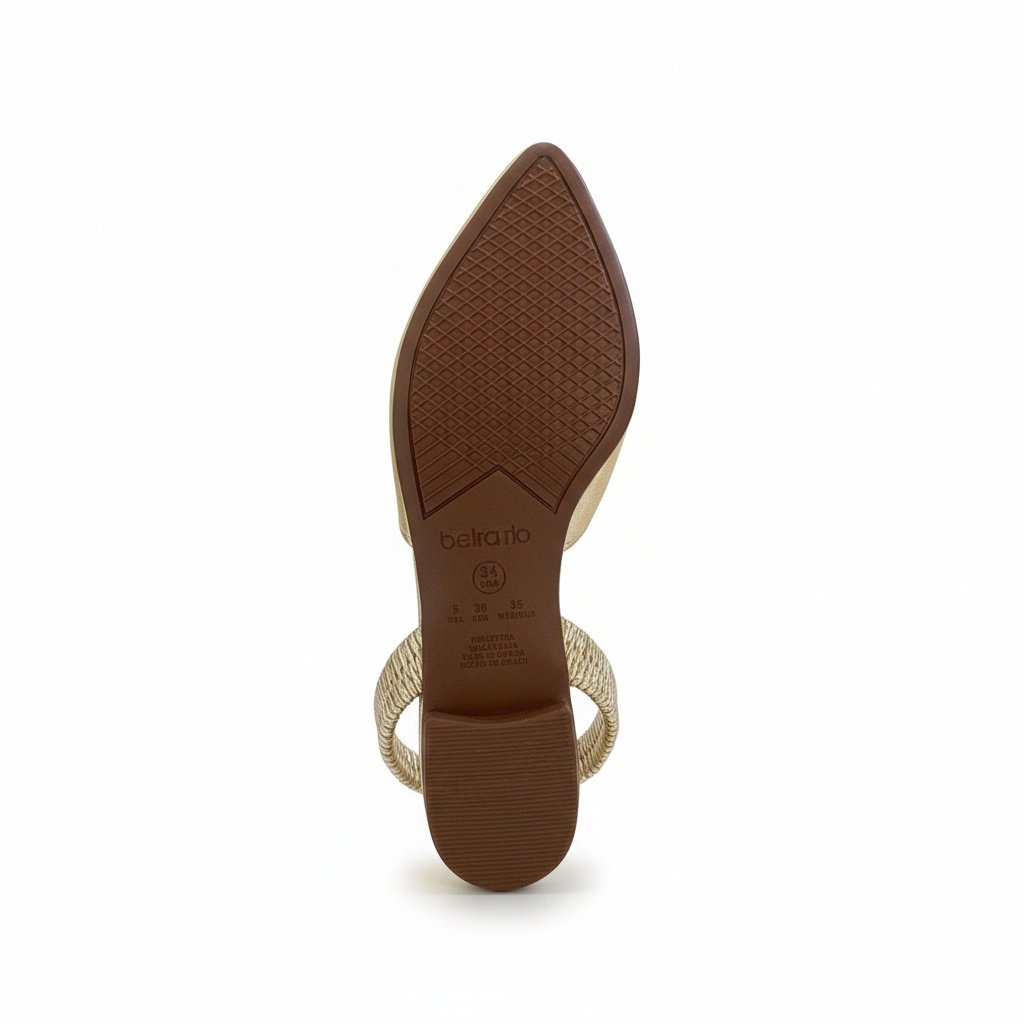 Mule Beira Rio Dourada Brilhante Versatilidade Casual Dourado 6