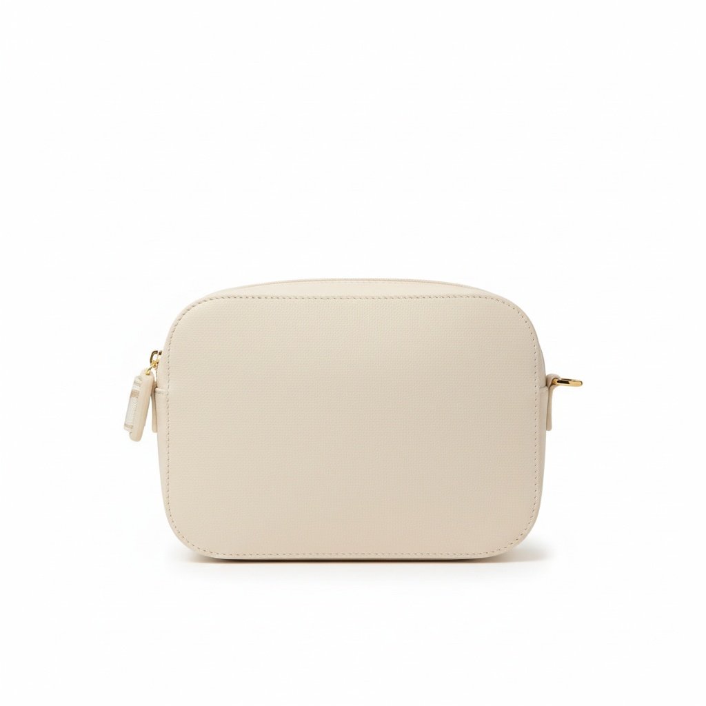 Moleca Bolsa PVC Branco Off Design Urbano Leveza Bege 5