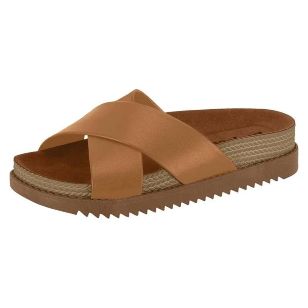 Moleca Tamanco Napa Turim Camel Estilo Moderno Feminino Marrom 2