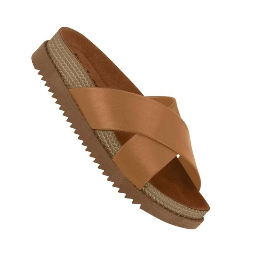 Moleca Tamanco Napa Turim Camel Estilo Moderno Feminino Marrom 3