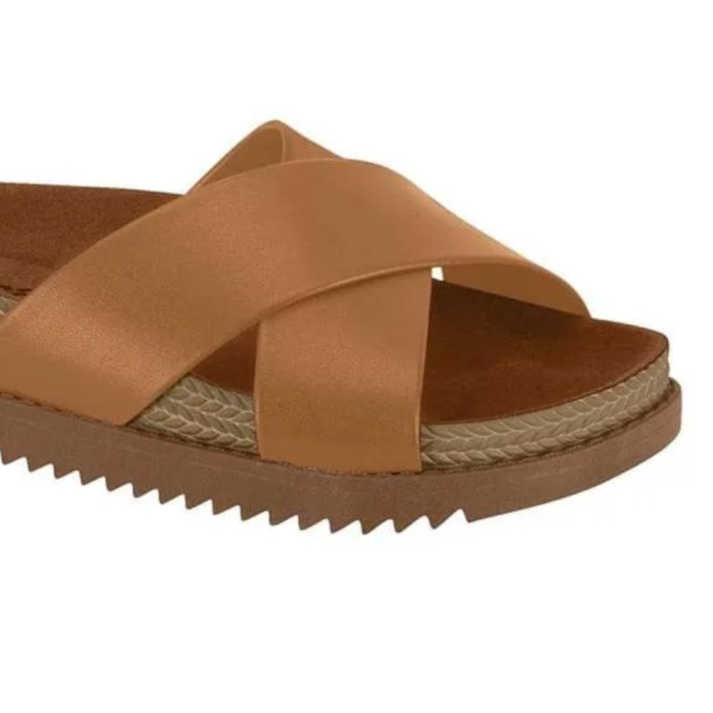 Moleca Tamanco Napa Turim Camel Estilo Moderno Feminino Marrom 4