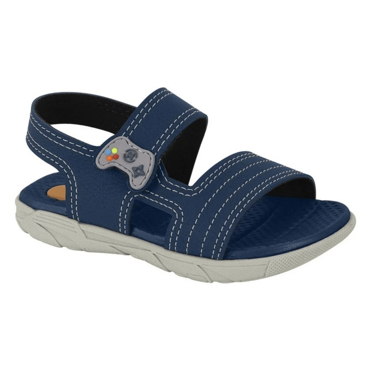Molekinho Sandalia Marinho Design Anatomico Meninos Velcro