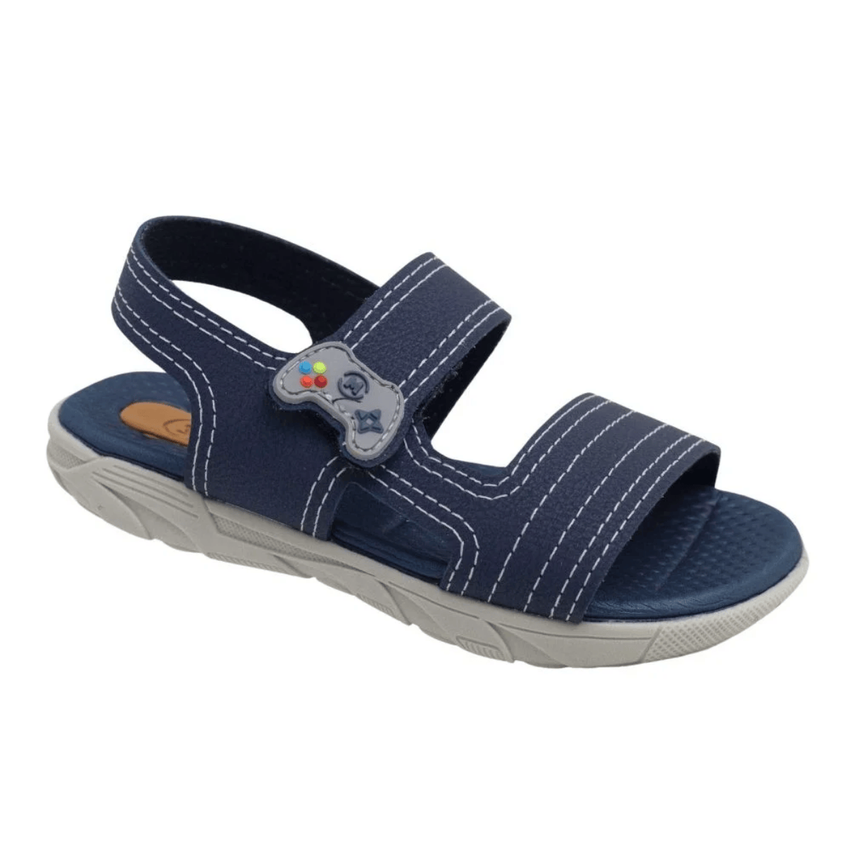 Molekinho Sandalia Marinho Design Anatomico Meninos Velcro Azul Marinho 4