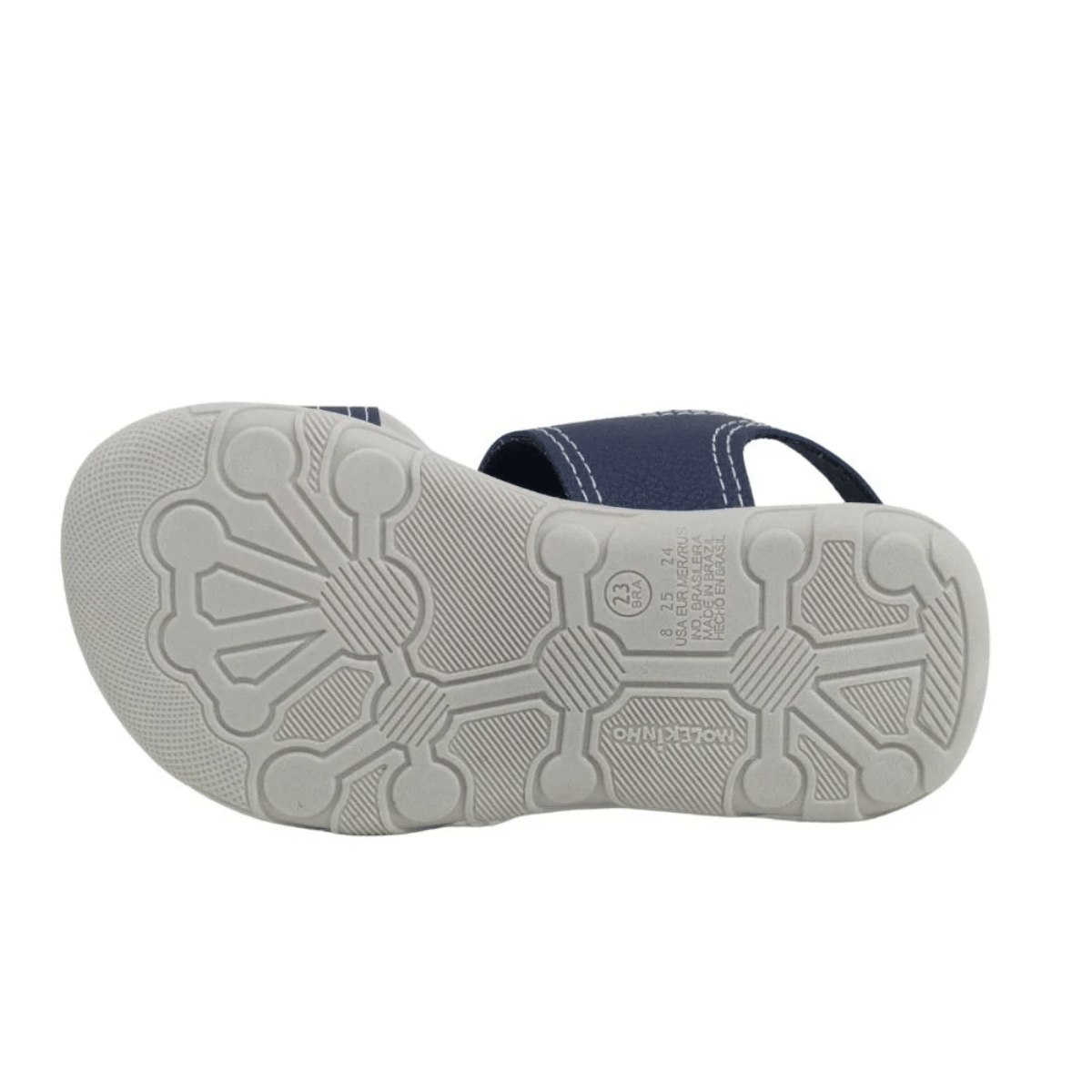 Molekinho Sandalia Marinho Design Anatomico Meninos Velcro Azul Marinho 6