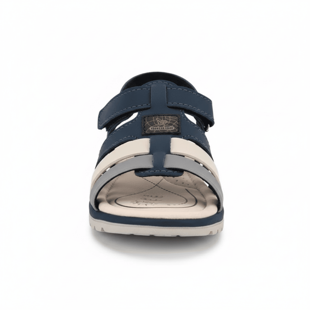 Sandalia Molekinho Macia Ultraleve Marinho Branco Off  Azul 2