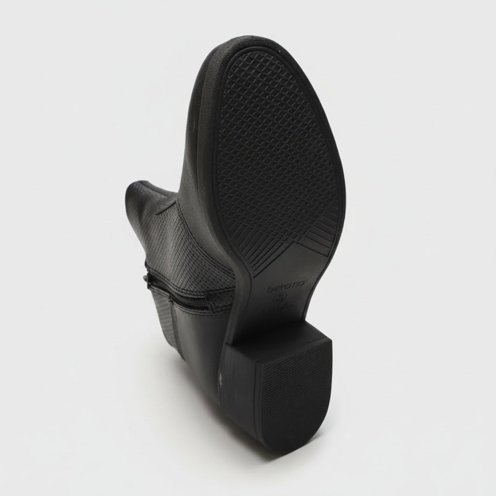 Bota Beira Rio Feminina Napa Preto Estilo Moderno Preto 5