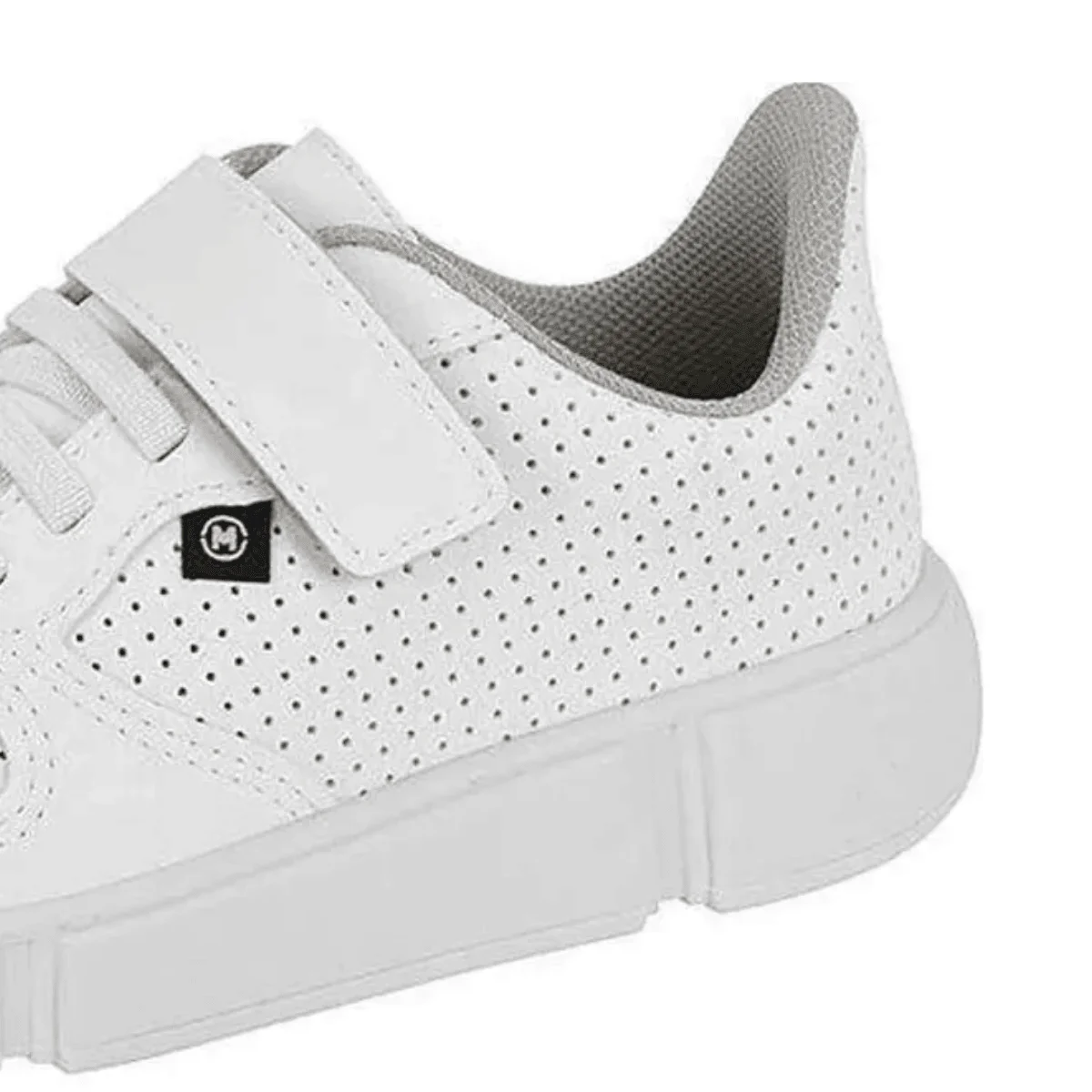Molekinho Tenis Branco Infantil Meninos Velcro Versatil Branco 3