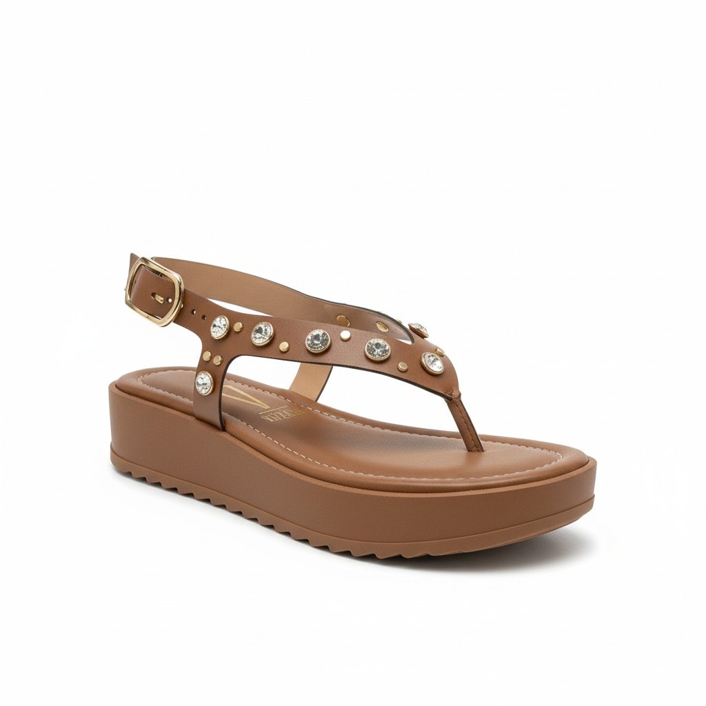 Sandalia Vizzano Plataforma Mooca Strass Brilho Conforto