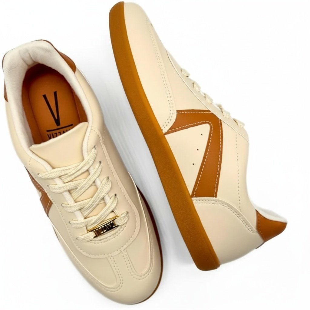 Tenis Feminino Vizzano Antiderrapante Estilo Moderno Bege 3