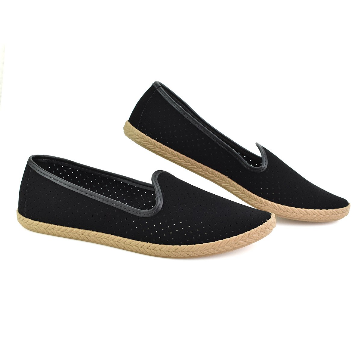 Sapatilha Moleca Nobuck Microperfuros Feminina Ultraleve Preto 2